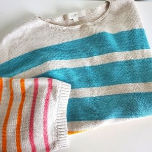 Like New! Loft | Striped Knit Wide Sleeve Sweater